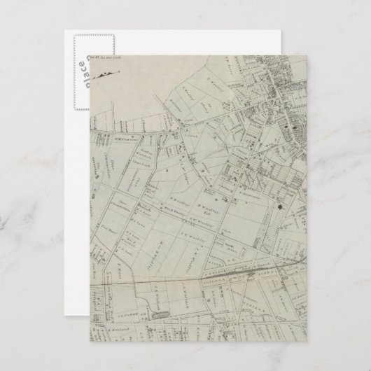 Map of Long Branch, NJ Briefkaart (Voorkant / Achterkant)