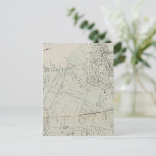 Map of Long Branch, NJ Briefkaart (Staand voorkant)