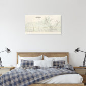 Map of Long Branch, NJ Canvas Afdruk (Insitu (Slaapkamer))