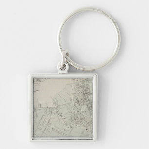 Map of Long Branch, NJ Sleutelhanger