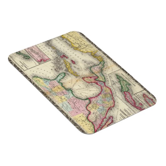 Map Of Mexico, Central America Magneet (Rechterzijde)