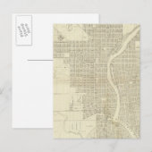 Map of Milwaukee Briefkaart (Voorkant / Achterkant)