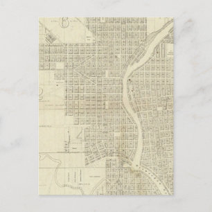 Map of Milwaukee Briefkaart