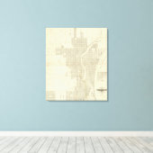 Map of Milwaukee Canvas Afdruk (Insitu (Houten vloer))