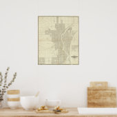 Map of Milwaukee Poster (Keuken)