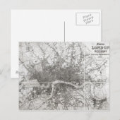 Map of Modern London and its Environs, 1854 Briefkaart (Voorkant / Achterkant)