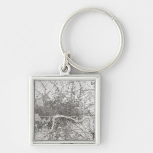 Map of Modern London and its Environs, 1854 Sleutelhanger