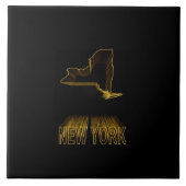 Map of New York, Gold Map Tegeltje (Voorkant)