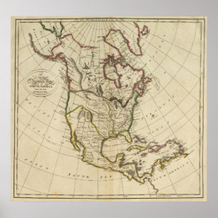 Map of North America Poster