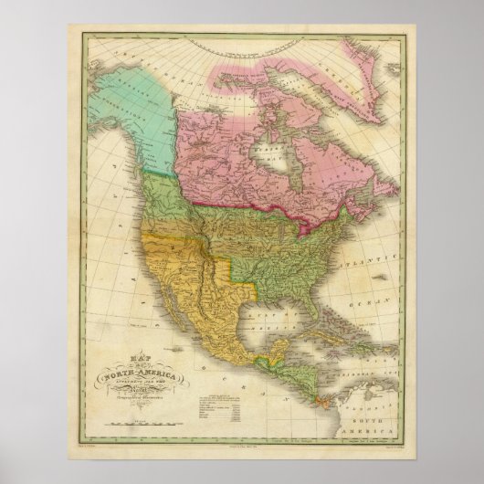 Map of North America Poster (Voorkant)