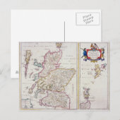 Map of Scotland, c.1700 Briefkaart (Voorkant / Achterkant)