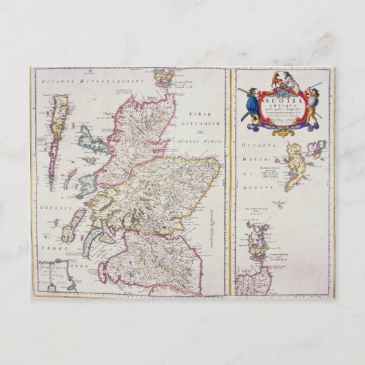 Map of Scotland, c.1700 Briefkaart (Voorkant)