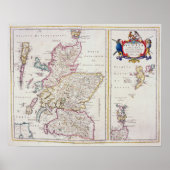 Map of Scotland, c.1700 Poster (Voorkant)