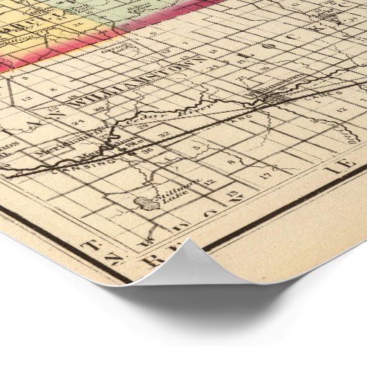 Map of Shiawassee County, Michigan Poster (Hoek)