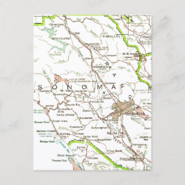 Map of Sonoma County CA Postcard Briefkaart