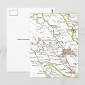 Map of Sonoma County CA Postcard Briefkaart (Voorkant / Achterkant)