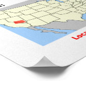 Map of Southern Nevada Federal Land genaamd Area 5 Poster (Hoek)