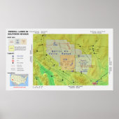 Map of Southern Nevada Federal Land genaamd Area 5 Poster (Voorkant)