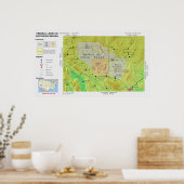 Map of Southern Nevada Federal Land genaamd Area 5 Poster (Keuken)