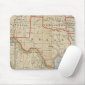 Map of Texas with Towns and Rivers - Antiek 1888 Muismat (Met muis)