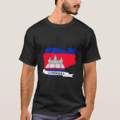 Map of the flag of Cambodia T-shirt (Voorkant)