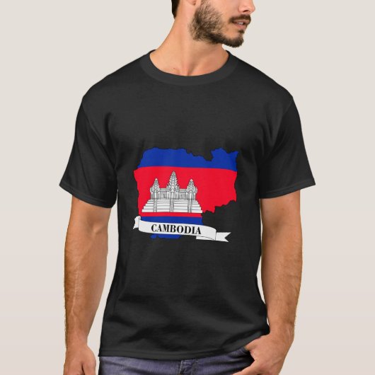 Map of the flag of Cambodia T-shirt (Voorkant)