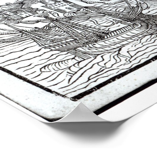 Map of the Island of Utopia and its Alphabet Poster (Hoek)