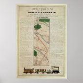 Map of the Paris to St. Germain Railway, by Poster (Voorkant)