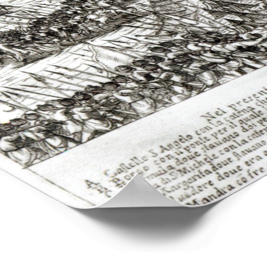 Map of the Siege of Malta in 1565 Poster (Hoek)