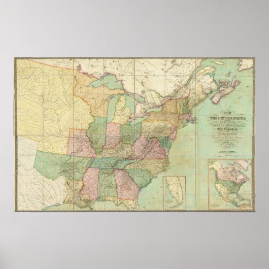 Map of the United States Poster (Voorkant)