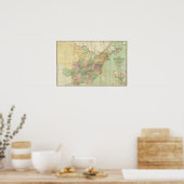 Map of the United States Poster (Keuken)