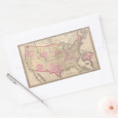 Map of the United States Rechthoekige Sticker (Envelop)