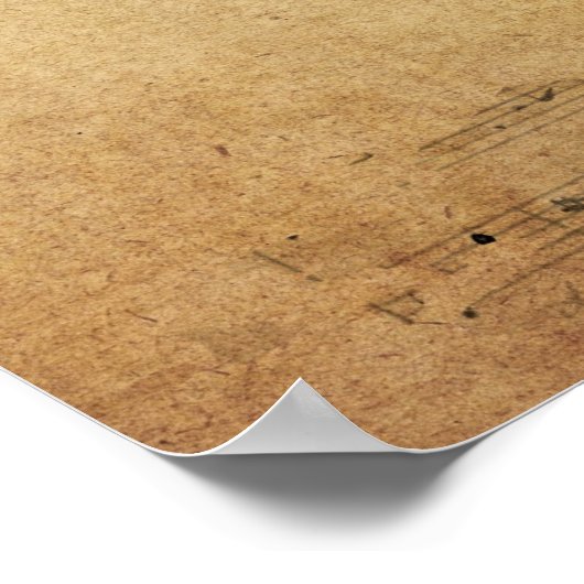 Map of the World Map from Old Sheet Music Poster (Hoek)