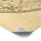 Map Of The World on the Globular Projection Poster (Hoek)