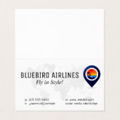 Map of the World | Tropical Island Visitekaartje (Buitenkant ongevouwen)