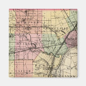 Map of Wayne County, Michigan Magneet (Voorkant)