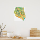 Map of Western United States Poster (Keuken)