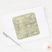 Map Ohio and Mississippi Railway Vierkante Sticker (Envelop)