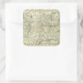 Map Ohio and Mississippi Railway Vierkante Sticker (Tas)