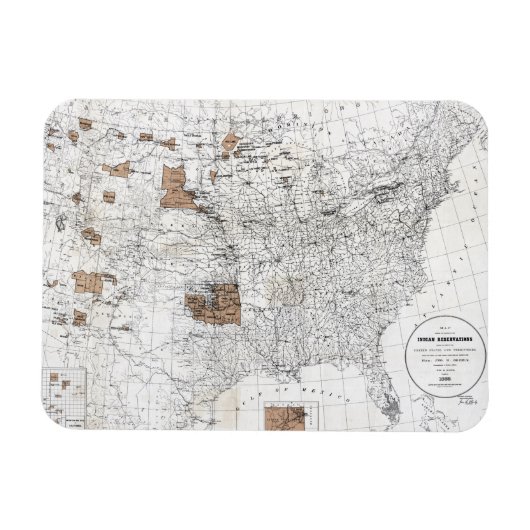 MAP: RESERVATIES, 1888 MAGNEET (Horizontaal)