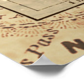 Map Retro Sailing Ship Design Poster (Hoek)