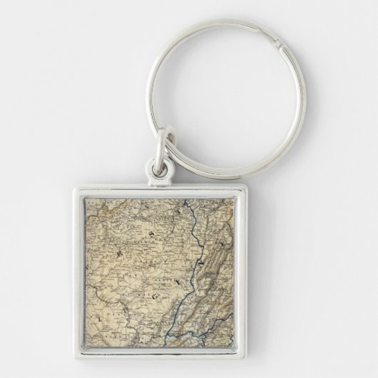 Map Richmond en Louisville RR Sleutelhanger (Voorkant)