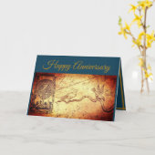 Map & Sphere Blue-Jubileum Kaart (Gele Bloem)