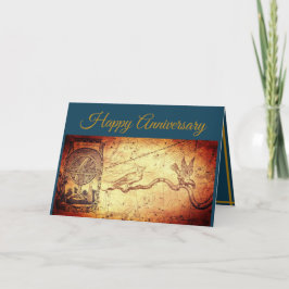 Map & Sphere Blue-Jubileum Kaart