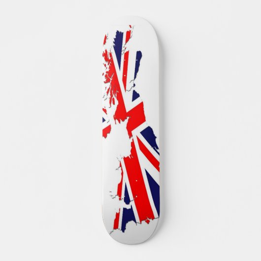 Map UK Flag Schaats Board Persoonlijk Skateboard (Voorkant)