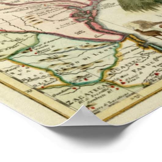 Map van 1740 Florida Poster (Hoek)