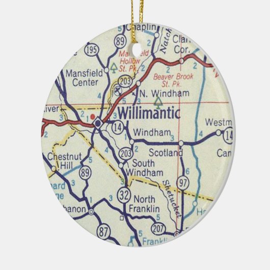 map van de William-CT Keramisch Ornament (Links)