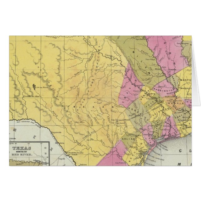 map van Texas (Voorkant Horizontaal)