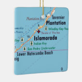 Map voor Islamorada Florida Keramisch Ornament (Rechts)