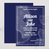 Map Wedding Uitnodiging (Voorkant / Achterkant)